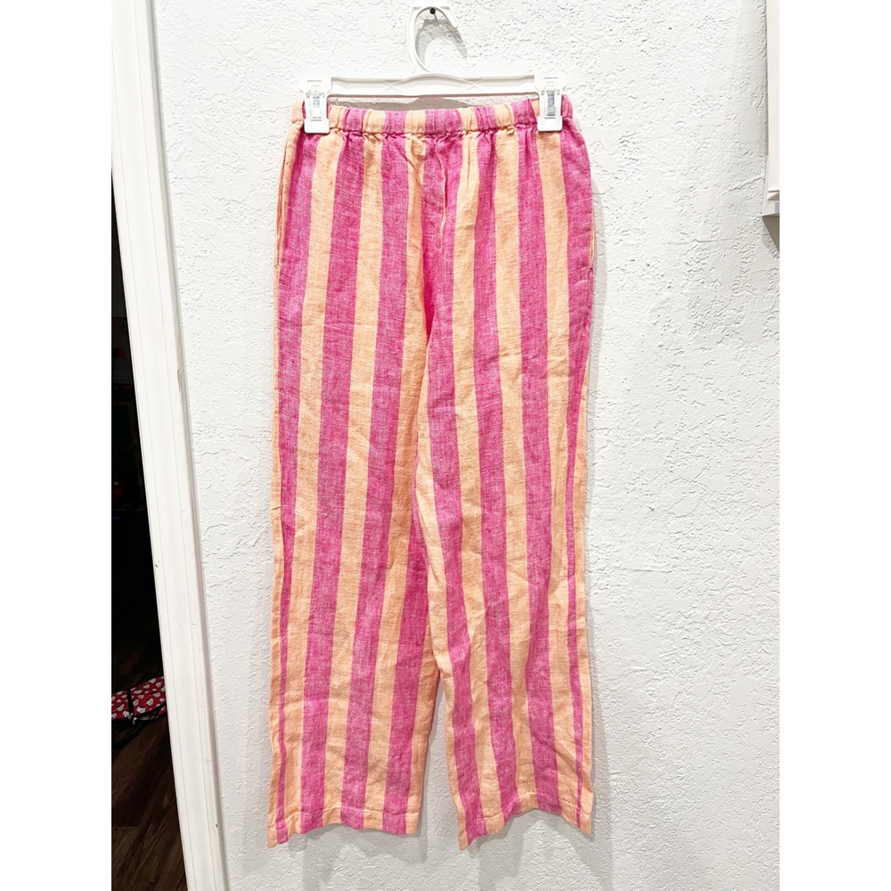 Electric & Rose 100% Linen Striped Pisces Pants Size XS Effortless Dopamine - Picture 2 of 7